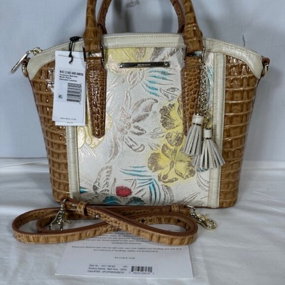 NWT VINTAGE BRAHMIN MULTI FLORA MEDIUM DUXBURY FLORAL PURSE/SHOULDER BAG/SATCHEL - Picture 6 of 14